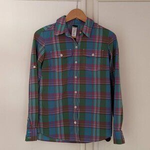 Patagonia Women’s Button Up Shirt Plaid Long Roll Tab Sleeves Lightweight Size 2